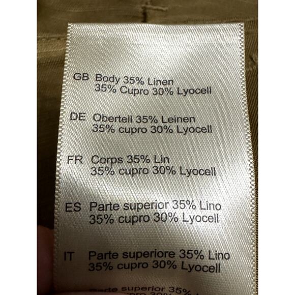 Scotch & Soda High Rise Short Belted Waist Side Pocket Linen Blend Brown XS NWOT - Picture 10 of 10